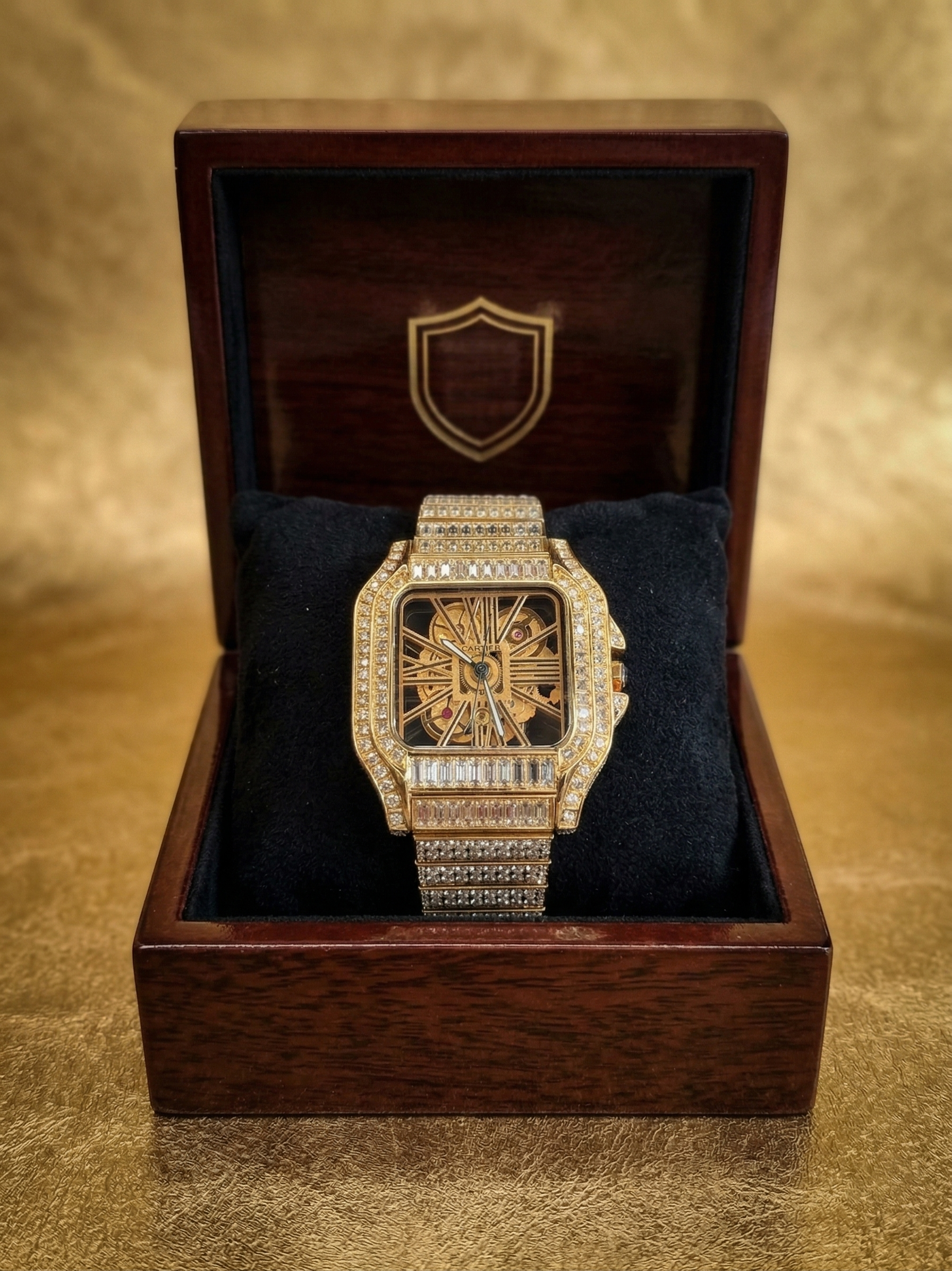Cartier Inspired Gold Watch